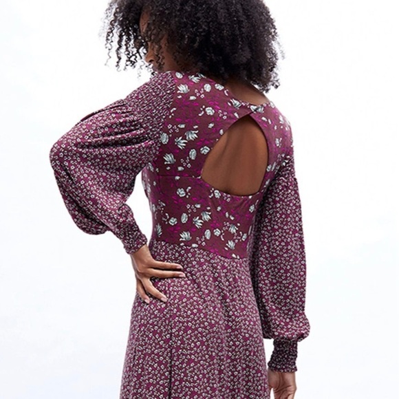 Free People love story maxi dress in winter mixed floral SXS 198$ - Picture 2 of 15